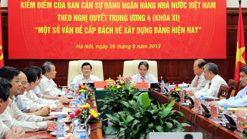 Ban Cán sự Đảng Ngân hàng Nhà nước kiểm điểm tự phê bình và phê bình